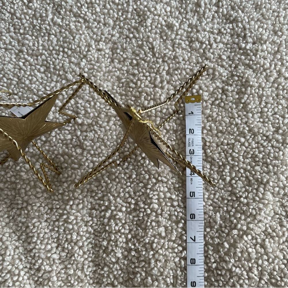 Gold star holiday ornaments - Picture 7 of 7